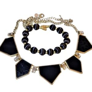 Awesome Geometric Necklace  Bracelet Set